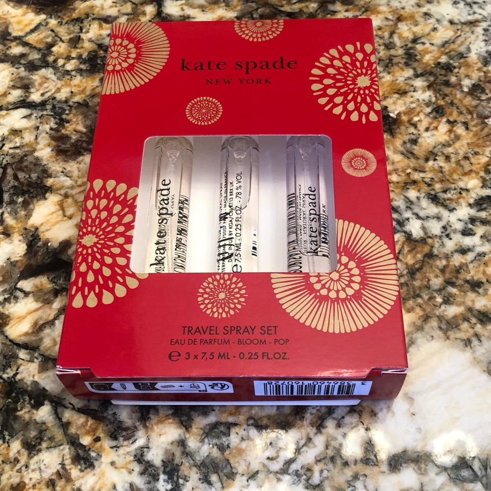 Kate Spade Travel Spray Perfume Set of 3 New in Box Gift Set